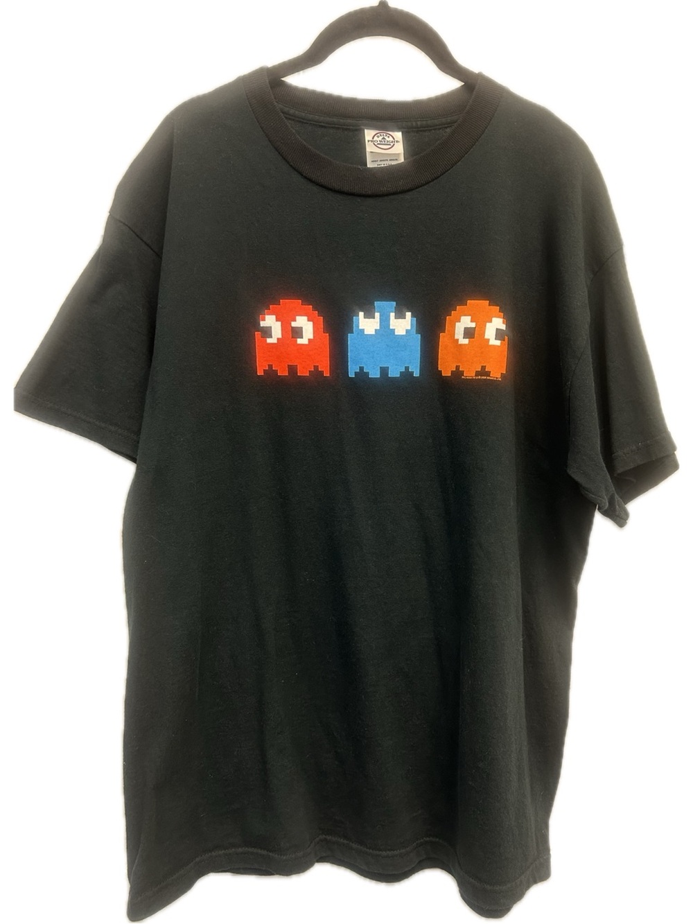 Vintage Y2K Pacman 2004 Black Namco Adult T-Shirt Size L